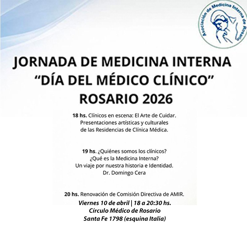 Jornada de medicina interna: Día del médico clínico Rosario 2026