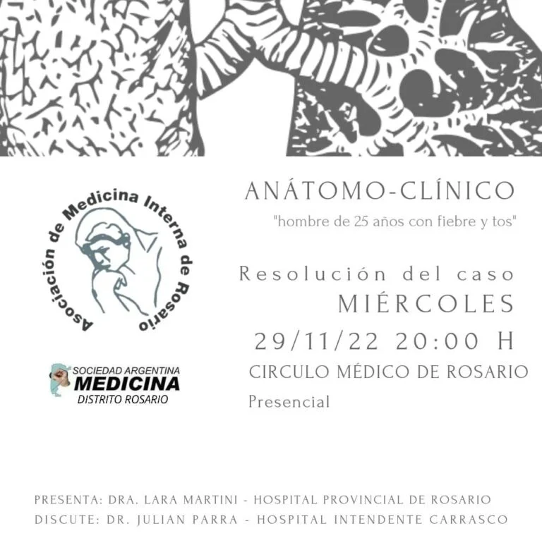 Paciente con Síndrome de hipersecreción de Ig E, imagen cavitada en pulmón y fiebre